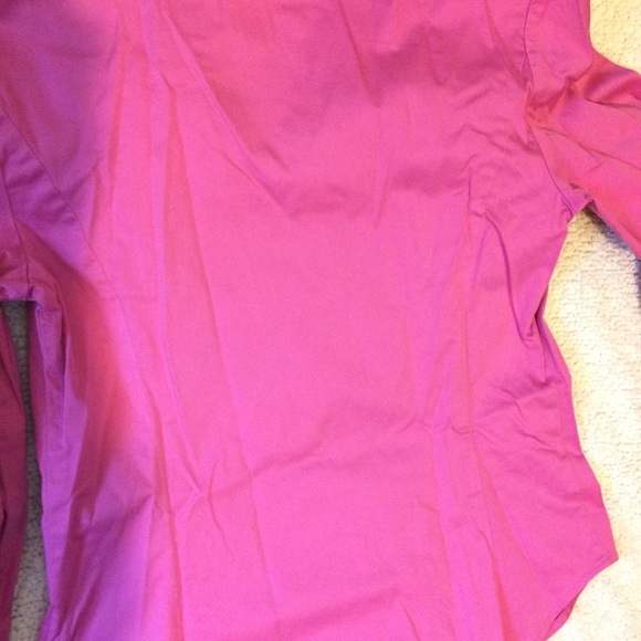 sale Ann Taylor pink button down sz2 - Picture 4 of 6